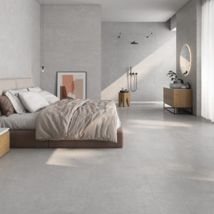 Porcelain Tile Cosmopolitan Grey Room Scene