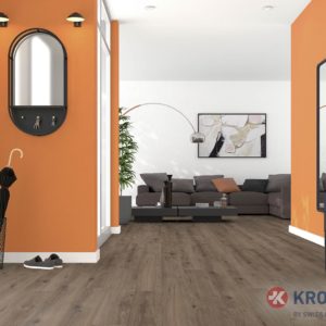 German Kronotex Advanced Laminate Millennium Oak Brown Wood Laminate Room Scene