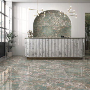 Porcelain Tile Amazzonite Room Scene 1