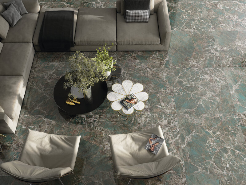 Porcelain Tile Amazzonite Room Scene 3